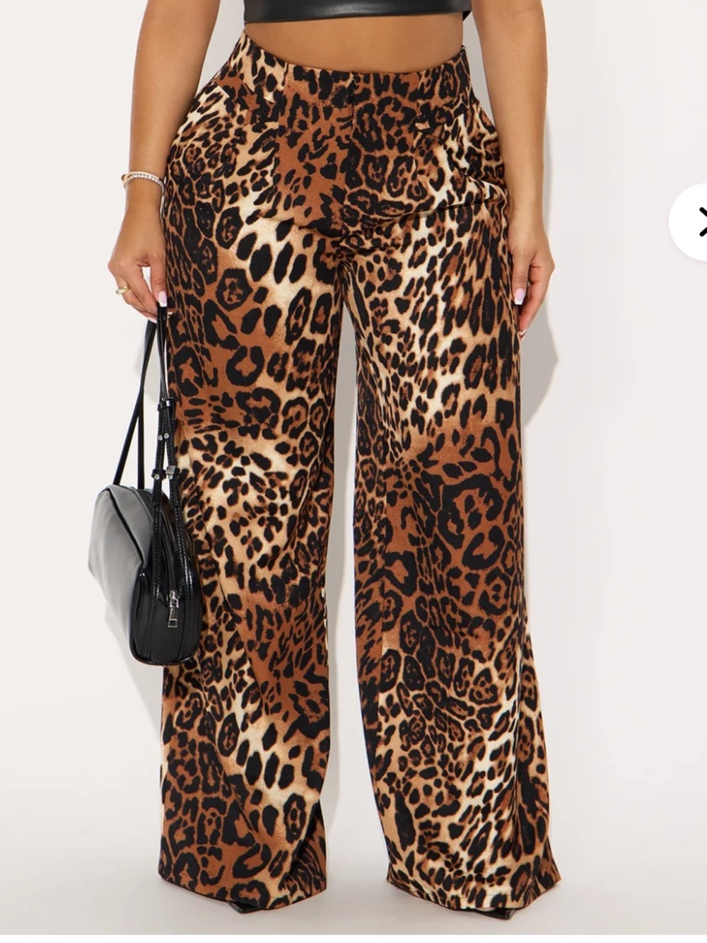 Fashion Nova Brown Leopard Print Wide-Leg Pants